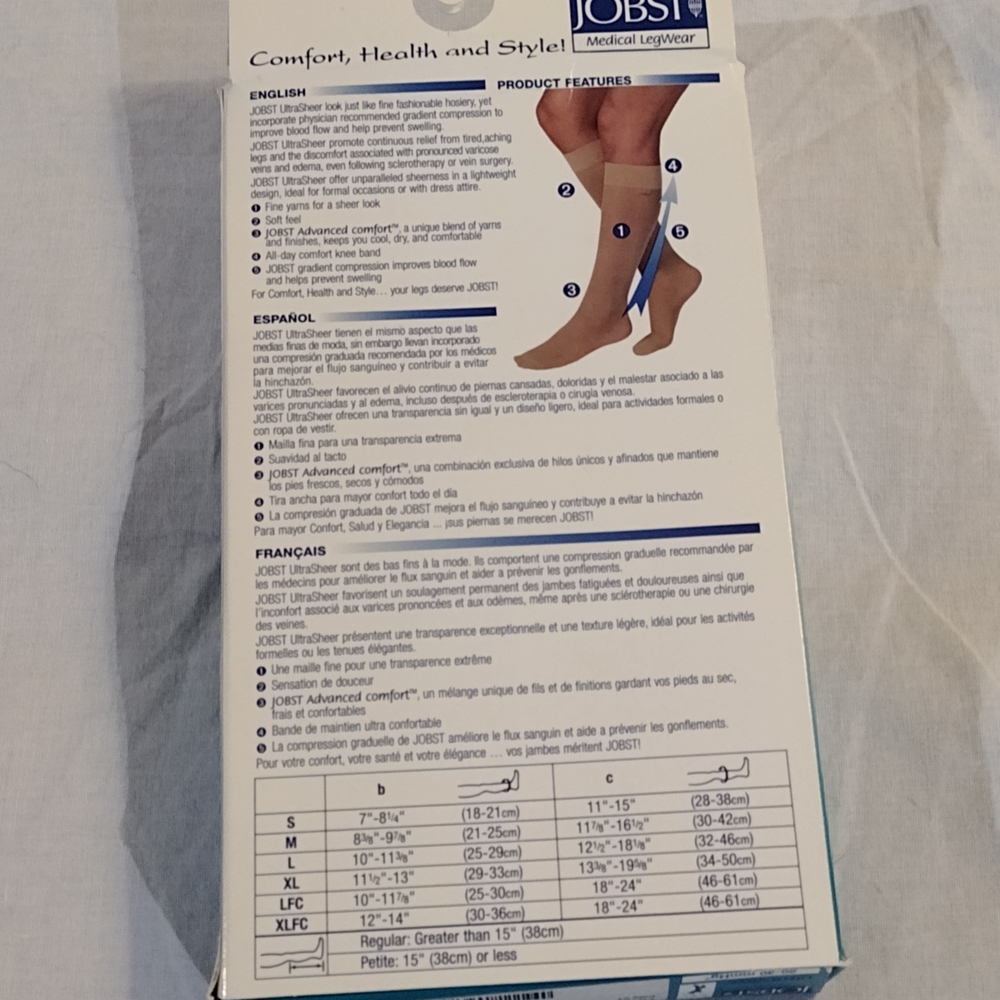 JOBST Medical LegWear UltraSheer Stockings - Beige - Picture 2 of 10